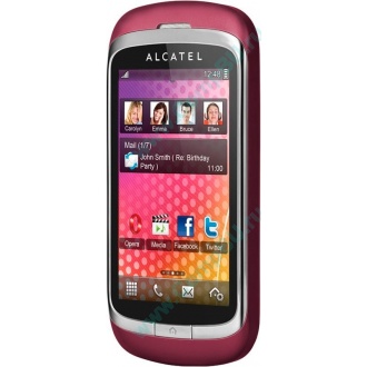 Красно-розовый телефон Alcatel One Touch 818 (Каспийск)