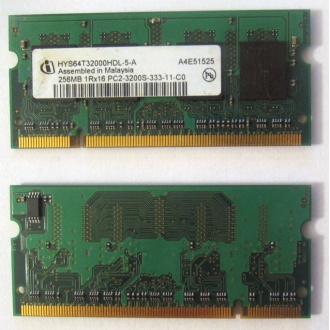 Модуль памяти для ноутбуков 256MB DDR2 SODIMM PC3200 (Каспийск)